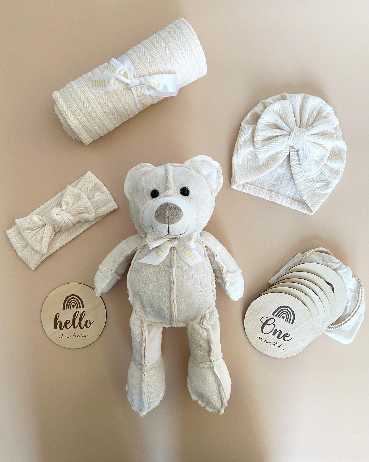Swaddle Turban & Bow Matching Set - Gift Box