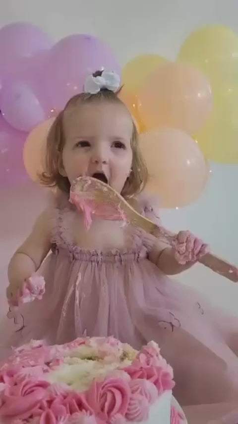 Adeline Butterfly Tutu Dress - Dusty Pink