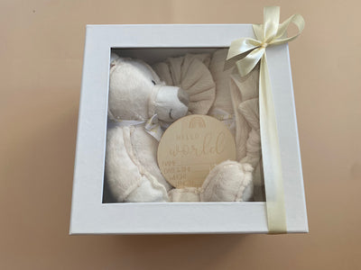 Swaddle Turban & Bow Matching Set - Gift Box