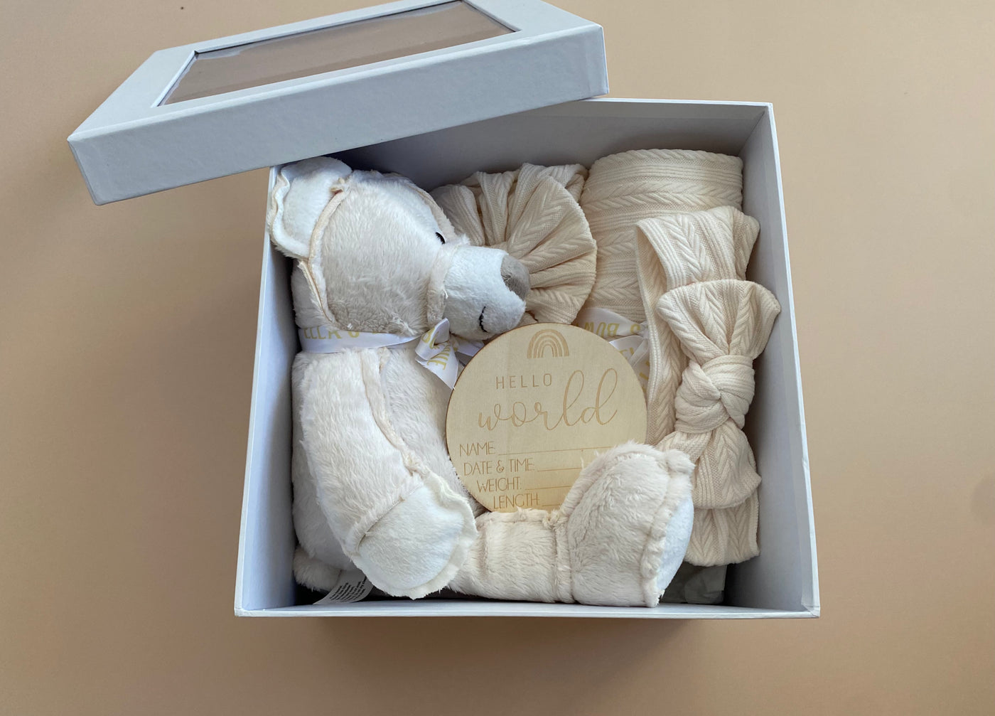 Swaddle Turban & Bow Matching Set - Gift Box